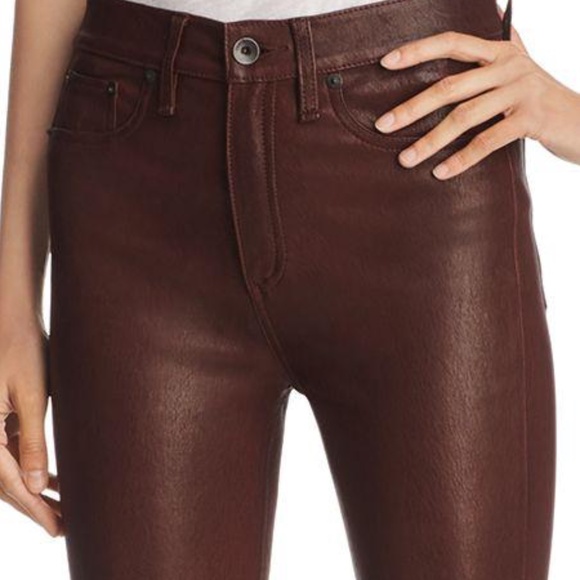 Rag & Bone  Leather Low-Rise Pants Size: XS | US 24 - Picture 8 of 16